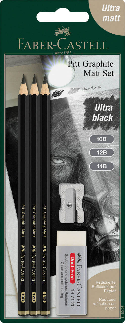 BLISTER 3 BUC CREION GRAFIT MAT 10B, 12B, 14B PITT FABER-CASTELL BLISTER 3 BUC CREION GRAFIT MAT 10B, 12B, 14B PITT FABER-CASTELL